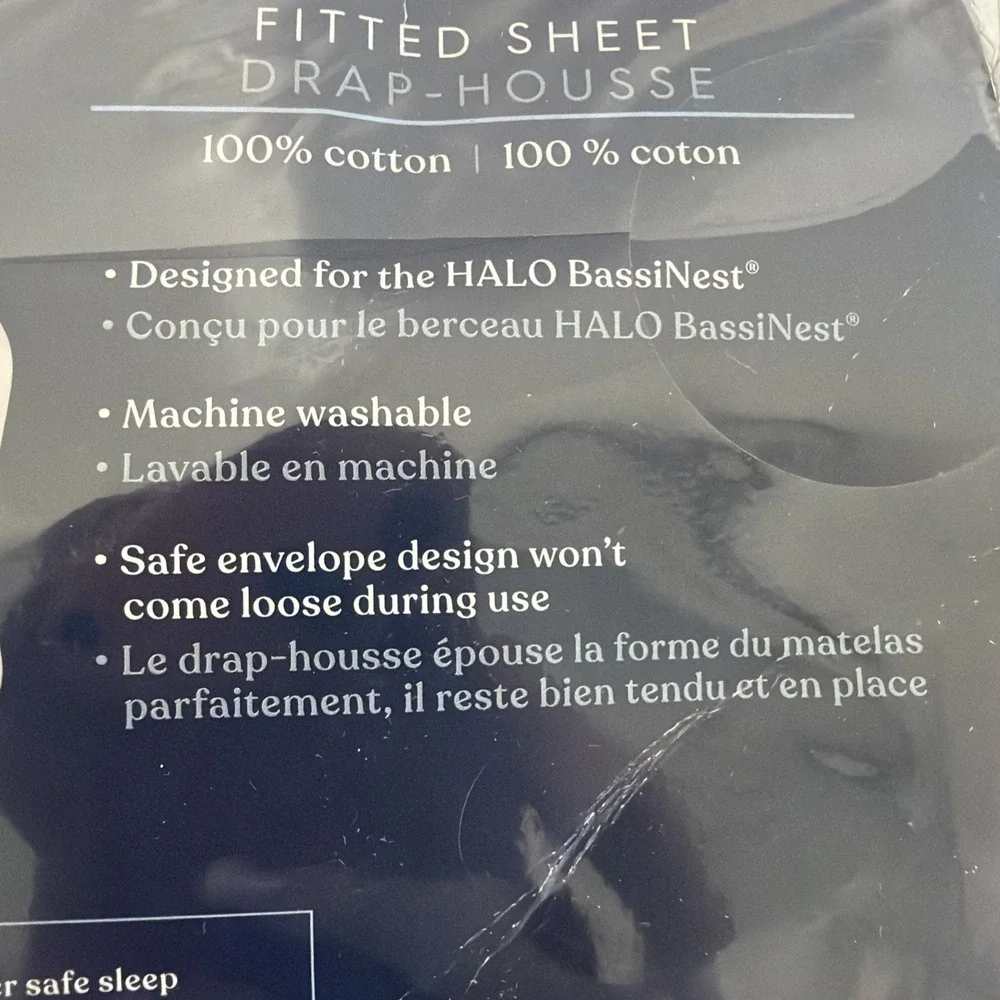 Halo Bassinest 100% Cotton Fitted Sheet for Swivel /Glide Sleeper New White